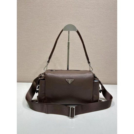 Cloni Borsa a tracolla Prada Brique Explore 2VH206 Marrone firmate