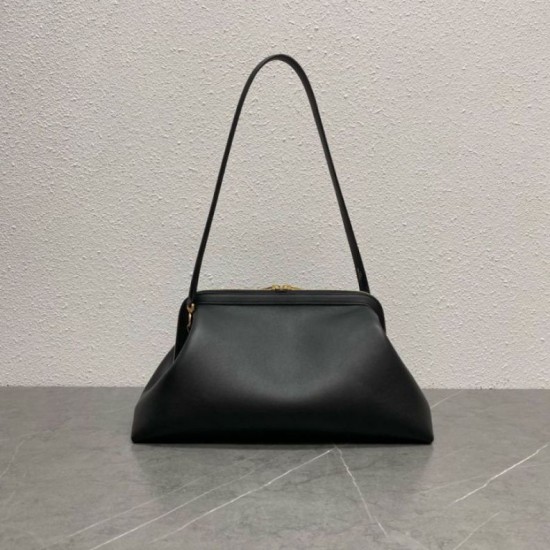 Replica di lusso Pochette Celine Doctor morbida pelle di vitello Nera Imitazioni Cloni Pochette Celine Doctor morbida pelle di vitello Nera firmate