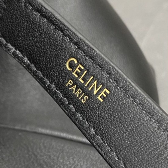 Replica di lusso Pochette Celine Doctor morbida pelle di vitello Nera Imitazioni Cloni Pochette Celine Doctor morbida pelle di vitello Nera firmate