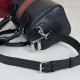 Replica di lusso Borsa da viaggio piccola Gucci Web Trademark 866980 nera Imitazioni Cloni Borsa da viaggio piccola Gucci Web Trademark 866980 nera firmate