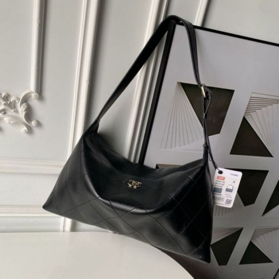 Replica di lusso Imitazioni borse griffate a tracolla Chanel 26P Maxi Hobo AS6139 Nera Imitazioni Cloni Imitazioni borse griffate a tracolla Chanel 26P Maxi Hobo AS6139 Nera firmate