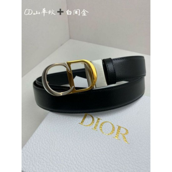 Replica di lusso Cintura reversibile Dior 30 Montaigne con fibbia a CD con logo 35MM Nero Imitazioni Cloni Cintura reversibile Dior 30 Montaigne con fibbia a CD con logo 35MM Nero firmate