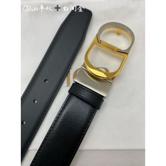 Replica di lusso Cintura reversibile Dior 30 Montaigne con fibbia a CD con logo 35MM Nero Imitazioni Cloni Cintura reversibile Dior 30 Montaigne con fibbia a CD con logo 35MM Nero firmate
