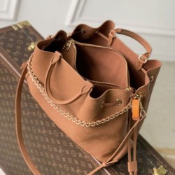 Replica di lusso Borsa 1:1 tote LV Bella Mahina M27443 Marrone Imitazioni Cloni Borsa Replica tote LV Bella Mahina M27443 Marrone firmate