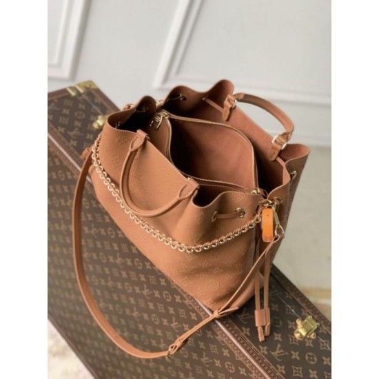 Replica di lusso Borsa 1:1 tote LV Bella Mahina M27443 Marrone Imitazioni Cloni Borsa Replica tote LV Bella Mahina M27443 Marrone firmate