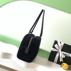 Cloni Borsa Replica Chanel 26S Maxi Bowling AS6211 scamosciata di vitello blu scuro firmate