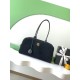 Replica di lusso Borsa 1:1 Chanel 26S Maxi Bowling AS6211 scamosciata di vitello blu scuro Imitazioni Cloni Borsa Replica Chanel 26S Maxi Bowling AS6211 scamosciata di vitello blu scuro firmate