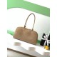 Replica di lusso Borsa Chanel 26S Maxi Bowling AS6211 scamosciata di vitello beige scuro Imitazioni Cloni Borsa Chanel 26S Maxi Bowling AS6211 scamosciata di vitello beige scuro firmate