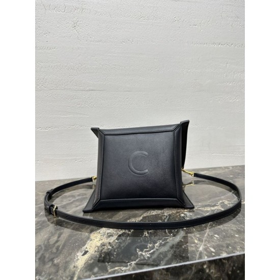 Replica di lusso Borsa Celine Small Cube nera Imitazioni Cloni Borsa Celine Small Cube nera firmate