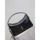 Replica di lusso Borsa a mano morbida YSL Saint Laurent Camera nera Imitazioni Cloni Borsa a mano morbida YSL Saint Laurent Camera nera firmate