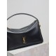 Replica di lusso Borsa a mano morbida YSL Saint Laurent Camera nera Imitazioni Cloni Borsa a mano morbida YSL Saint Laurent Camera nera firmate