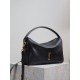 Replica di lusso Borsa a mano morbida YSL Saint Laurent Camera nera Imitazioni Cloni Borsa a mano morbida YSL Saint Laurent Camera nera firmate