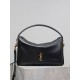 Replica di lusso Borsa a mano morbida YSL Saint Laurent Camera nera Imitazioni Cloni Borsa a mano morbida YSL Saint Laurent Camera nera firmate