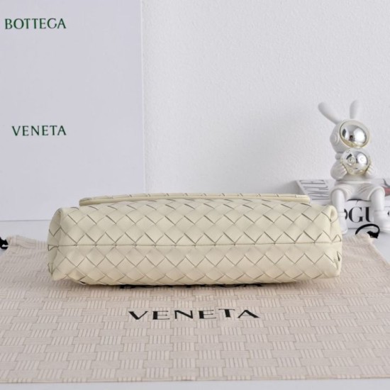 Replica di lusso Borsa a tracolla Bottega Veneta Giorno Intrecciato Bianco Imitazioni Cloni Borsa a tracolla Bottega Veneta Giorno Intrecciato Bianco firmate