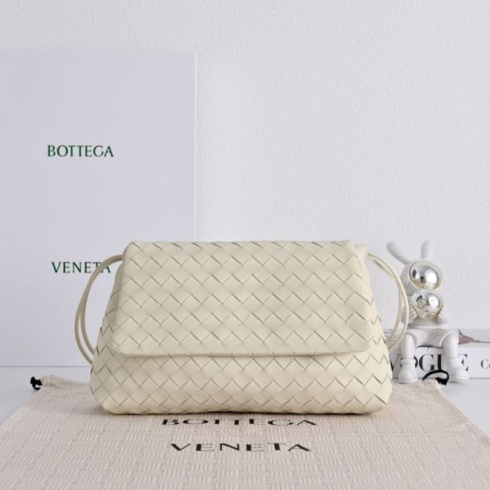 Replica di lusso Borsa a tracolla Bottega Veneta Giorno Intrecciato Bianco Imitazioni Cloni Borsa a tracolla Bottega Veneta Giorno Intrecciato Bianco firmate