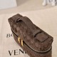 Replica di lusso Borse Beauty case Bottega Veneta trucco scamosciata caffè Imitazioni Cloni Borse Beauty case Bottega Veneta trucco scamosciata caffè firmate