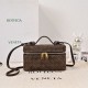 Replica di lusso Borse Beauty case Bottega Veneta trucco scamosciata caffè Imitazioni Cloni Borse Beauty case Bottega Veneta trucco scamosciata caffè firmate