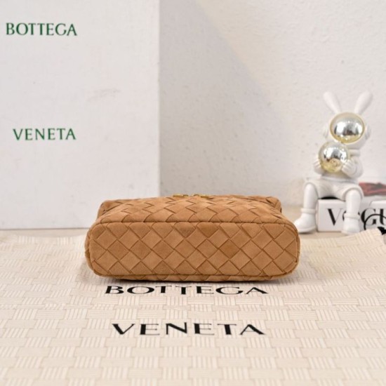 Cloni Borse Beauty case Bottega Veneta trucco scamosciata Marrone firmate