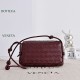 Cloni Borse Replica fedele Notturno Intrecciato Bottega Veneta Borgogna firmate