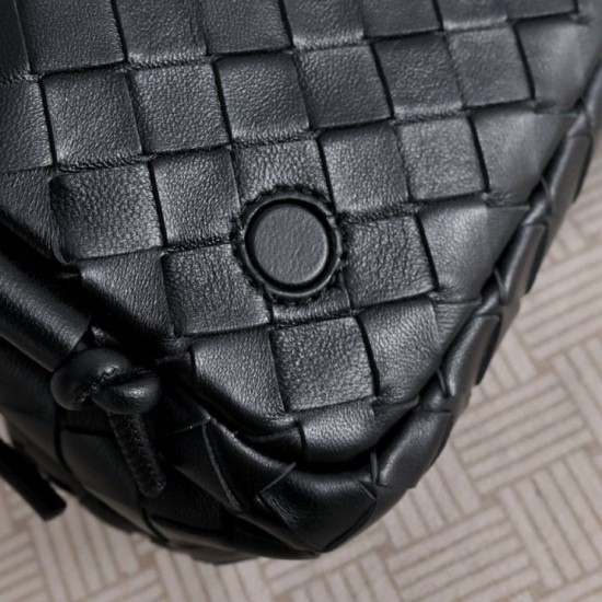 Replica di lusso Borsa 1:1 a tracolla Notturno Intrecciato Bottega Veneta Nero Imitazioni Cloni Borsa Replica a tracolla Notturno Intrecciato Bottega Veneta Nero firmate