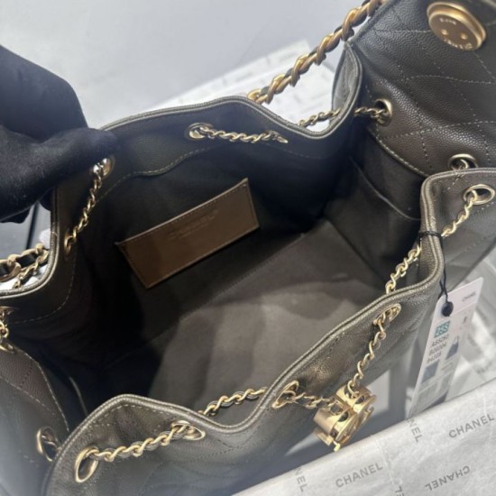 Replica di lusso Borsa a tracolla Chanel AS5293 con coulisse Verde Imitazioni Cloni Borsa a tracolla Chanel AS5293 con coulisse Verde firmate