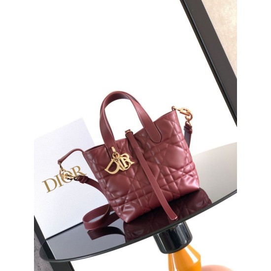 Replica di lusso Borsa Tote verticale piccolo Dior Toujours Rosso Imitazioni Cloni Borsa Tote verticale piccolo Dior Toujours Rosso firmate