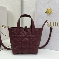 Cloni Borsa Tote verticale piccolo Dior Toujours Borgogna firmate