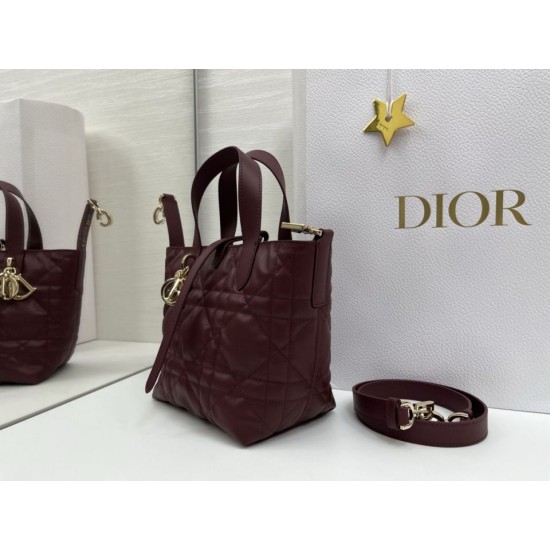 Replica di lusso Borsa Tote verticale piccolo Dior Toujours Borgogna Imitazioni Cloni Borsa Tote verticale piccolo Dior Toujours Borgogna firmate