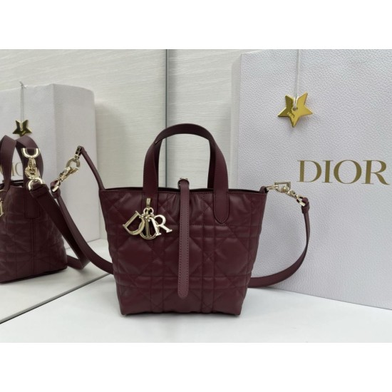 Replica di lusso Borsa Tote verticale piccolo Dior Toujours Borgogna Imitazioni Cloni Borsa Tote verticale piccolo Dior Toujours Borgogna firmate