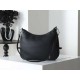 Replica di lusso Borsa a tracolla grande Prada Fold 1BC288 Nera/Marrone Imitazioni Cloni Borsa a tracolla grande Prada Fold 1BC288 Nera/Marrone firmate