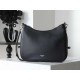 Replica di lusso Borsa a tracolla grande Prada Fold 1BC288 Nera/Marrone Imitazioni Cloni Borsa a tracolla grande Prada Fold 1BC288 Nera/Marrone firmate