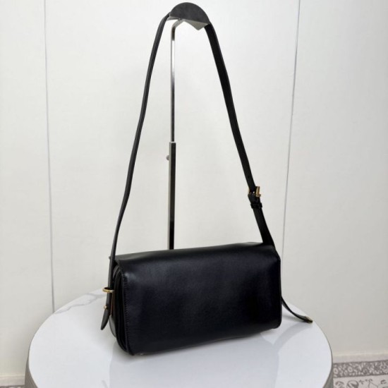Replica di lusso Borsa a tracolla media Balenciaga Le 7 Nero Imitazioni Cloni Borsa a tracolla media Balenciaga Le 7 Nero firmate