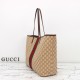 Cloni Borse Replica tote grande Gucci 874745 Tribeca Tela rivestita GG marrone firmate