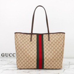 Borse tote grande Gucci 874745 Tribeca Tela rivestita GG marrone
