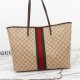 Cloni Borse Replica tote grande Gucci 874745 Tribeca Tela rivestita GG marrone firmate