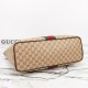 Cloni Borse Replica tote grande Gucci 874745 Tribeca Tela rivestita GG marrone firmate
