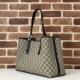 Replica di lusso Borsa tote grande Gucci 815213 emblema GG e manici superiori Nero Imitazioni Imitazioni Cloni Borsa tote grande Gucci 815213 emblema GG e manici superiori Nero Imitazioni firmate