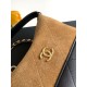 Replica di lusso Pochette Chanel AP5187 Mini Coco Base con catena in camoscio marrone Imitazioni Cloni Pochette Chanel AP5187 Mini Coco Base con catena in camoscio marrone firmate
