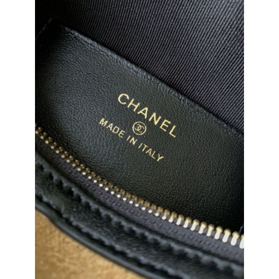 Replica di lusso Pochette Chanel AP5187 Mini Coco Base con catena in camoscio marrone Imitazioni Cloni Pochette Chanel AP5187 Mini Coco Base con catena in camoscio marrone firmate