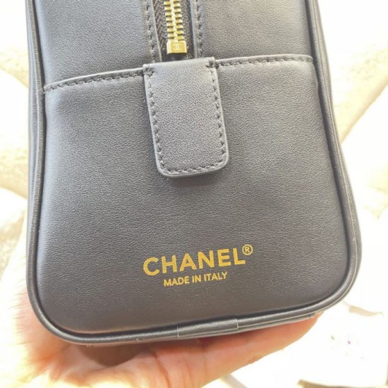 Replica di lusso Borsa da bowling grande Chanel AS6211 nera e oro Imitazioni Cloni Borsa da bowling grande Chanel AS6211 nera e oro firmate