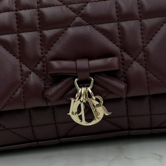 Replica di lusso Borse Dior My Tender Dior Top Handle Mini Chain Bag Borgogna Imitazioni Cloni Borse Dior My Tender Dior Top Handle Mini Chain Bag Borgogna firmate