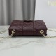 Replica di lusso Borse Dior My Tender Dior Top Handle Mini Chain Bag Borgogna Imitazioni Cloni Borse Dior My Tender Dior Top Handle Mini Chain Bag Borgogna firmate