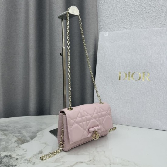 Replica Borse Dior My Tender Dior Top Handle Mini Chain Bag Rosa firmate