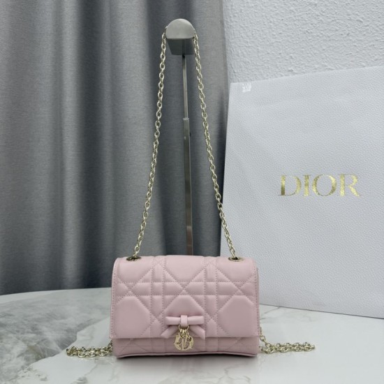 Replica Borse Dior My Tender Dior Top Handle Mini Chain Bag Rosa firmate