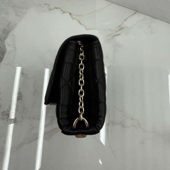 Replica di lusso Borse Dior My Tender Dior Top Handle Mini Chain Bag nera Imitazioni Cloni Borse Replica Dior My Tender Dior Top Handle Mini Chain Bag nera firmate