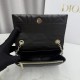 Replica di lusso Borse Dior My Tender Dior Top Handle Mini Chain Bag nera Imitazioni Cloni Borse Replica Dior My Tender Dior Top Handle Mini Chain Bag nera firmate
