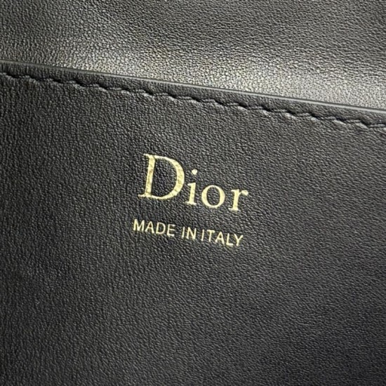 Replica di lusso Borse Dior My Tender Dior Top Handle Mini Chain Bag nera Imitazioni Cloni Borse Replica Dior My Tender Dior Top Handle Mini Chain Bag nera firmate