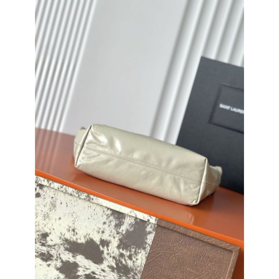 Replica di lusso Borsa a tracolla YSL Saint Laurent Hortense beige cerata Imitazioni Cloni Borsa a tracolla YSL Saint Laurent Hortense beige cerata firmate
