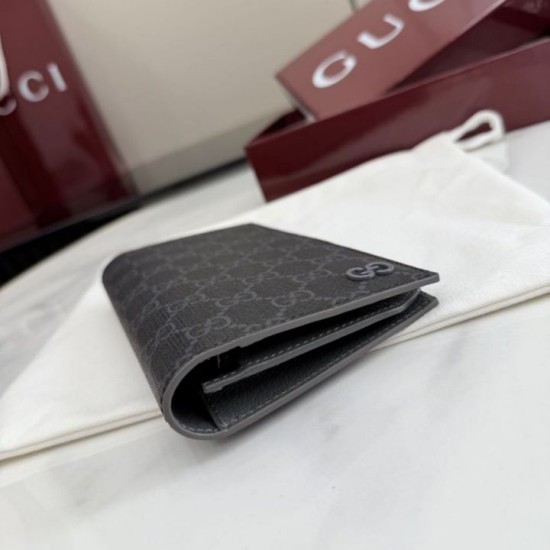 Replica di lusso Alta gamma Portafoglio lungo Gucci 856563 GG Supreme nero Imitazioni Cloni Alta gamma replica Portafoglio lungo Gucci 856563 GG Supreme nero firmate