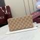 Replica di lusso Borse Portafoglio lungo Gucci 876434 con cerniera tela GG marrone Imitazioni Replica Borse Portafoglio lungo Gucci 876434 con cerniera tela GG marrone firmate